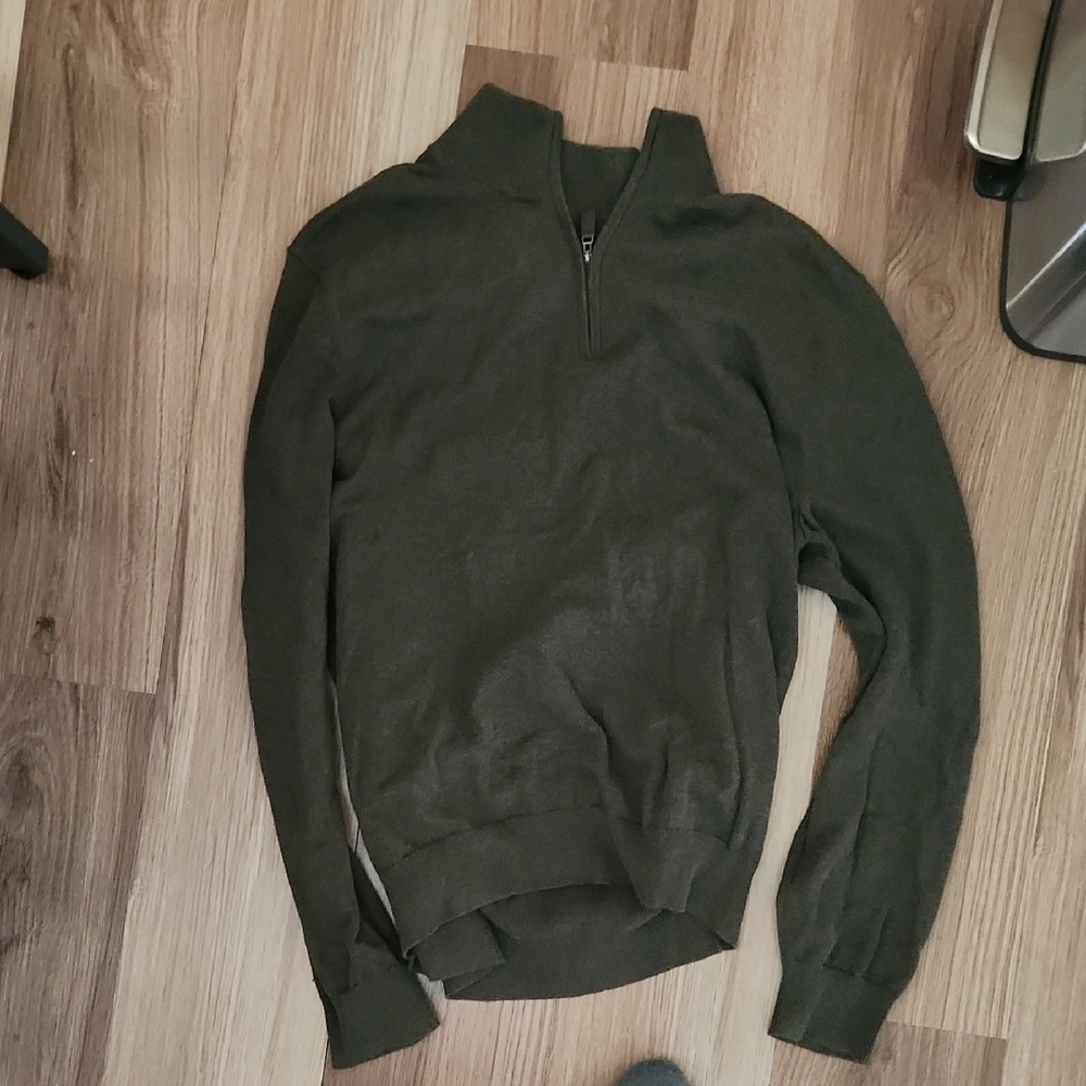 Jos. A. Bank Dark Green Zip-Up Sweater
